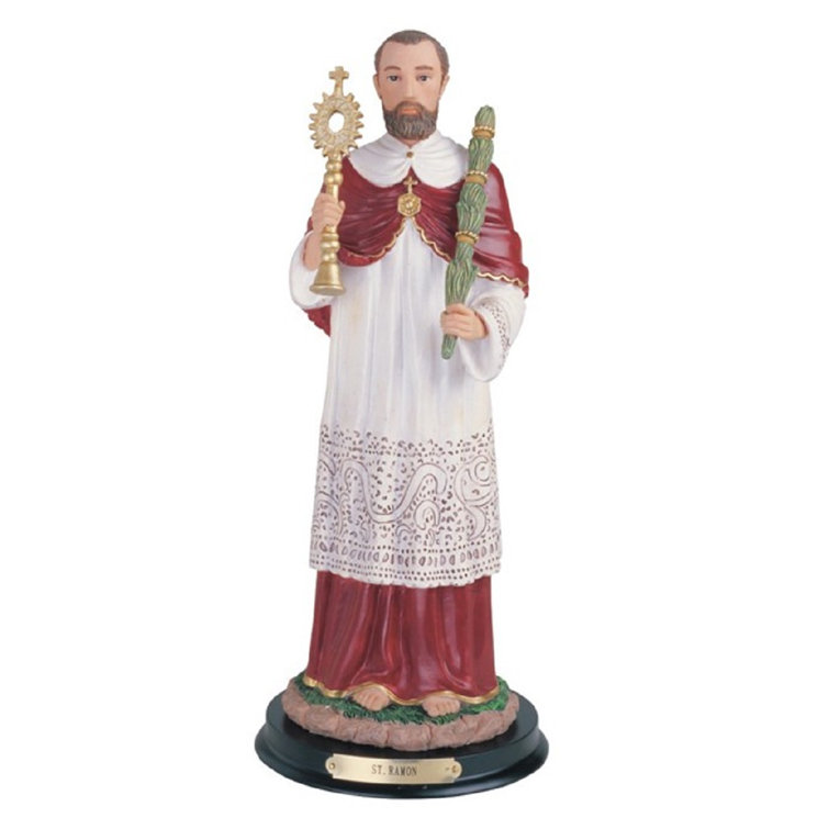 Trinx 12"H Saint Ramon Statue Raymond Nonnatus Holy Figurine Religious Decoration Wayfair